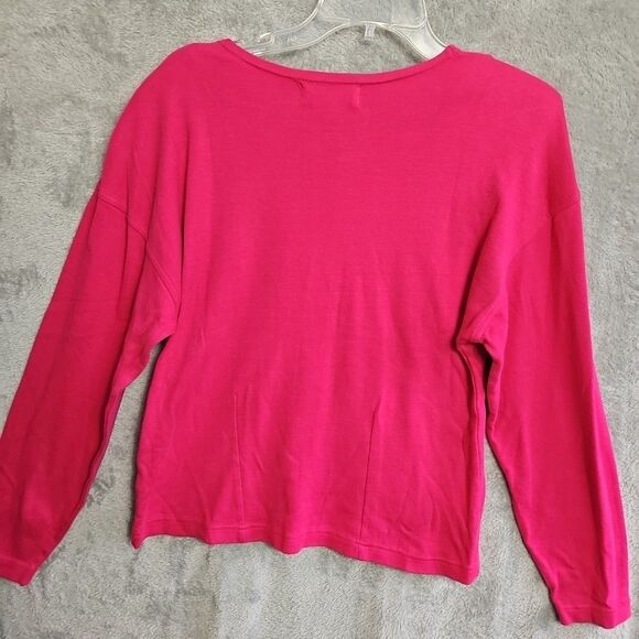 Eguipt Women's Sz Lg Top tshirt cotton red vintage shoulder pads Made in Egypt - Picture 7 of 11